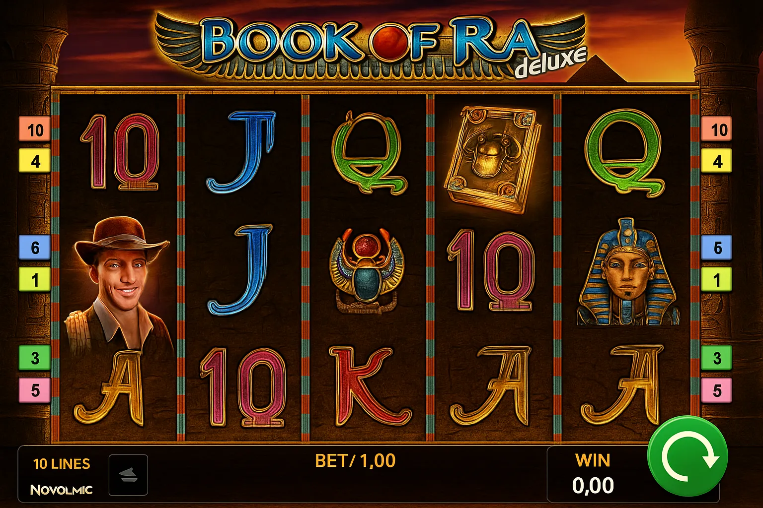 Book of Ra Deluxe slot by Novomatic